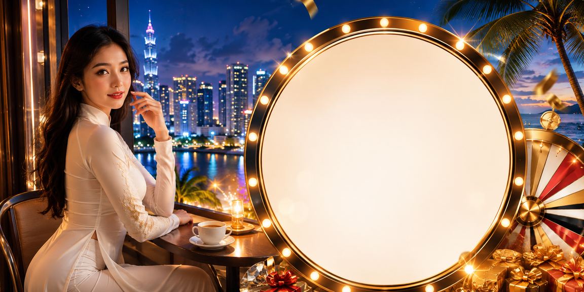 Cận cảnh bàn Roulette tại Hồ Chí Minh trong bộ áo dài truyền thống